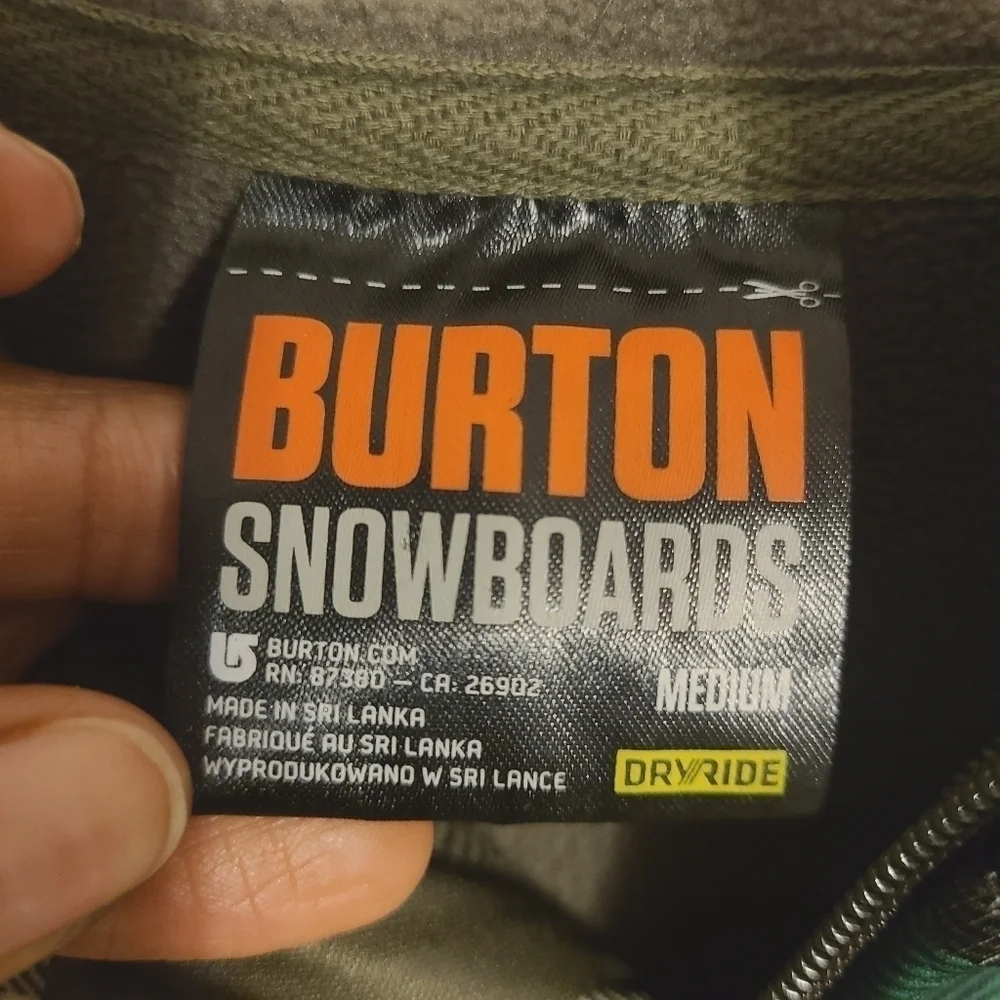 Burton Snowboards | Men's Camo Print Full Zipper Hoodie Sweatshirt (Size Medium) - Picture 2 of 15